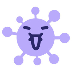 simple enjoyment virus in bright neon color