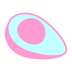 avocado in bright neon color