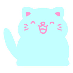 cute little cat in bright neon color