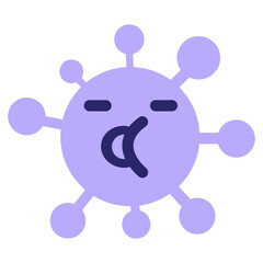 simple talking virus in bright neon color