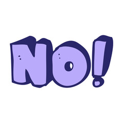 cartoon no symbol in bright neon color