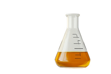 Clear beaker with measurement scale printed