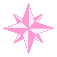tattoo in traditional style of a star in bright neon color
