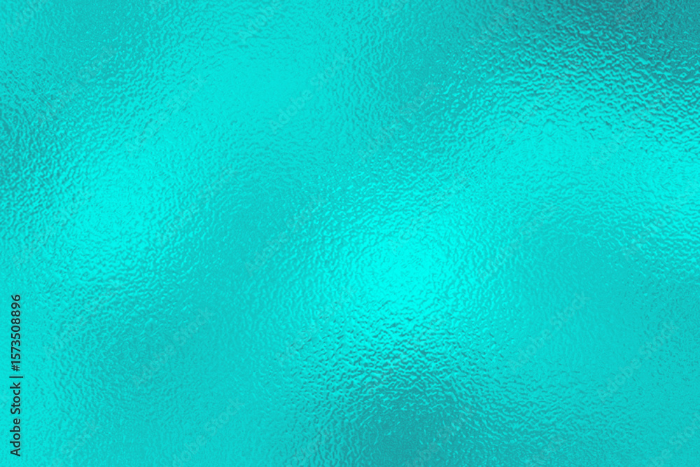 Poster soft blue turquoise foil glass texture background. abstract gradient bright light reflection and shi