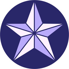 Obraz premium iconic tattoo style image of a star in bright neon color