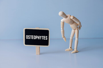 Osteophytes, word from alphabet with background