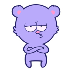 polar bear cartoon in bright neon color