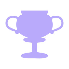 flat symbol of a gold trophy icon in bright neon color