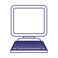 Fototapeta premium vector illustration of a computer icon in bright neon color