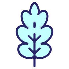 Obraz premium oak leaf design in bright neon color