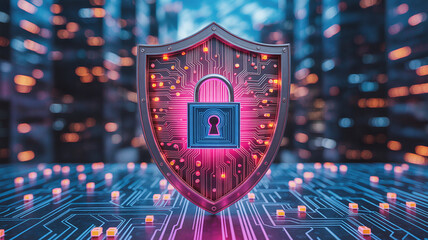 Cyber ​​security and data protection, internet network security, protect business and financial transaction data from cyber attack, user private data security encryption	