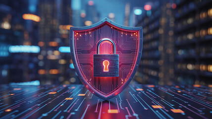 Cyber ​​security and data protection, internet network security, protect business and financial transaction data from cyber attack, user private data security encryption	