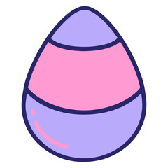 cute easter egg design in bright neon color