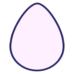 egg simple design in bright neon color