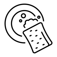 A line style icon representing sponge