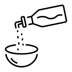 A line style icon representing vegetable oil