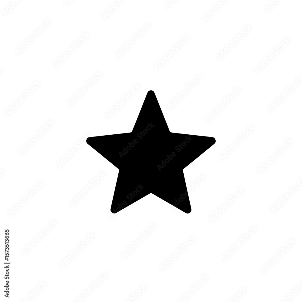 Aufkleber a five pointed star shape with a uniform fill is displayed centrally in the presentation area here
