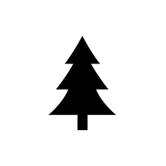 Fototapeta premium A silhouette of a christmas tree with three tiers and a trunk is displayed centrally here
