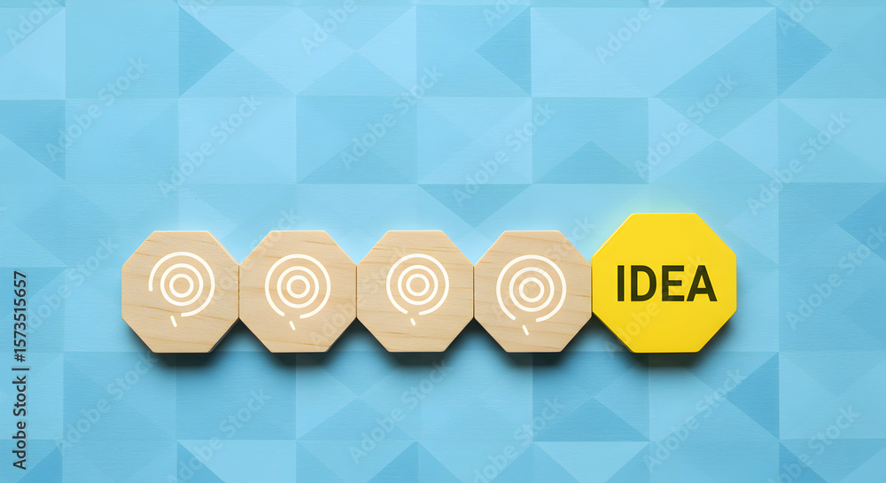 Aufkleber conceptual representation of idea generation and innovation