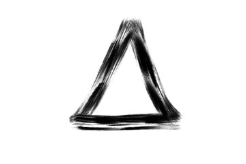 acrylic ink triangle on transparent background