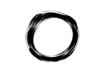acrylic ink circle on transparent background