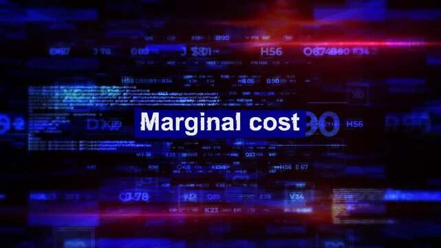 Marginal cost Words in economics HiTech Backgrounds