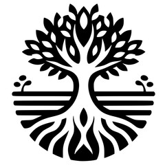 Mangrove logo silhouette