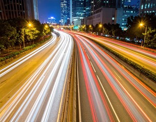 Obraz premium City highway at night (2)