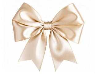 Elegant cream ribbon bow
