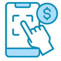 Biometric Verification  Icon Element For Design
