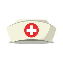 Obraz premium Simple Cartoon Illustration of a Nurses Cap