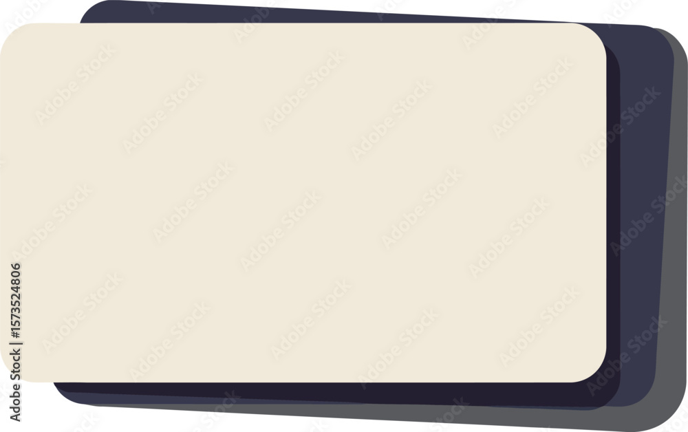Aufkleber blank white rectangular card with shadow isolated on white background vector illustration