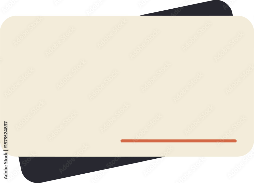 Poster blank business card template design with horizontal orientation and modern minimal style vector illu