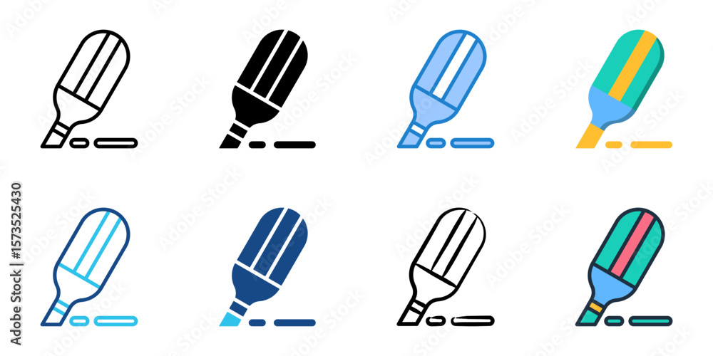Poster highlighter icon set multiple style collection