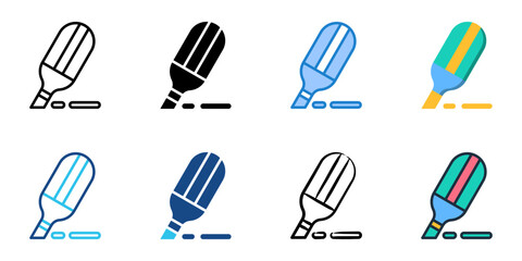 Highlighter icon set multiple style collection 

