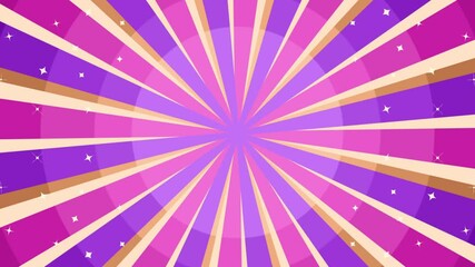 Swirling Spiral of Vibrant Colors with Sunburst Accents animation on background . pink purple and yellow color retro abstract composition - Powered by Adobe