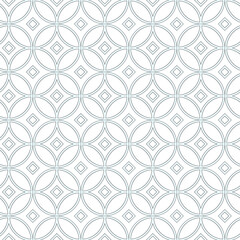 Customizable Repeatable Recolorabale Overlapping Geometric Circle Diamond Pattern Vector