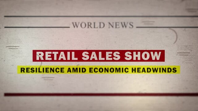 Retail Sales Show Resilience Amid Economic Headwinds newspaper-style headline titles