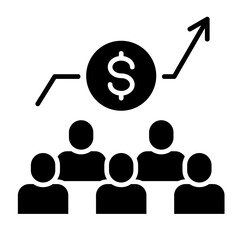 Community Finance  Icon Element For Design
