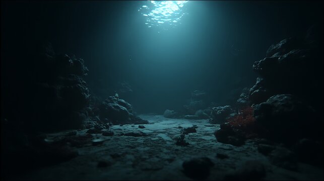 Deep Sea Cave Sunlight