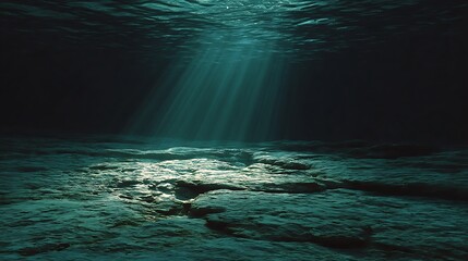 Underwater Sunlight Beams on Ocean Floor (5)