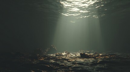 Misty light beam image