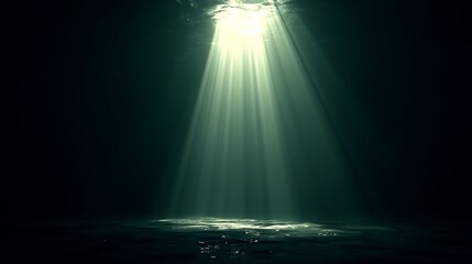 Spotlight effect dark green background
