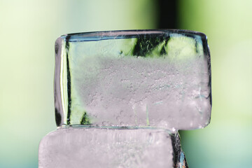 Close up shot of ice block as background