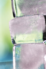Close up shot of ice block as background