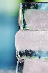 Close up shot of ice block as background