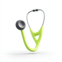 A vibrant, modern stethoscope isolated on a white background, ideal for healthcare, medical education, or wellness-related materials in promotional content or educational visuals,