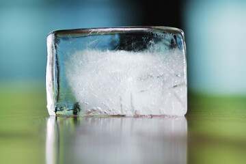 Close up shot of ice block as background