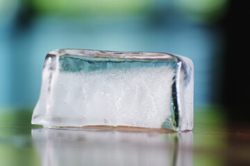 Close up shot of ice block as background