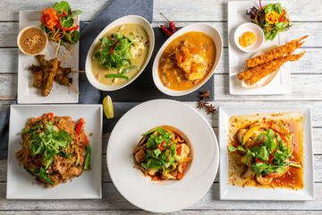 Cozy Setting With Vibrant Dishes